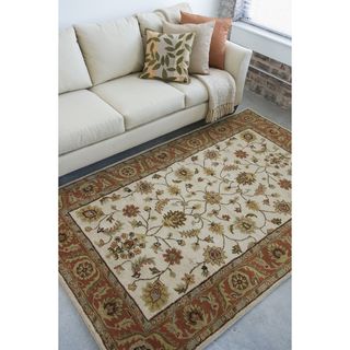 Hand tufted Camelot Beige Wool Rug (8 x 11)