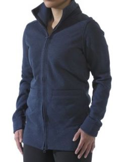 KAVU Womens Sweet Pea Zip Front Sweater,Slate Blue,Medium