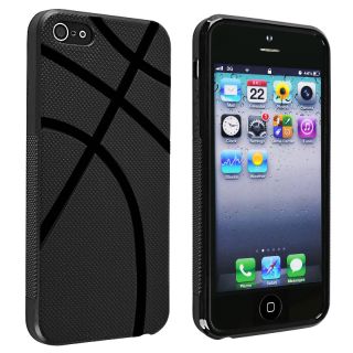 BasAcc Black Basketball Shape TPU Case for Apple iPhone 5