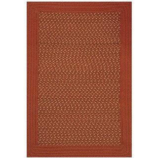 Donegal Indoor/ Outdoor Red/ Natural Braided Rug (2 x 5)
