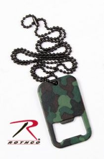 Camouflage military dog tag bottle openers Clothing
