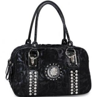 Designer Inspired Rhinestone Studded Satchel Handbag W