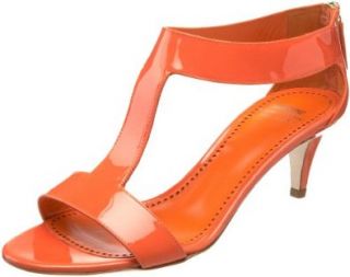 Chic Womens Smack T Strap Sandal,Orange,36 EU (US Womens 6 M) Shoes