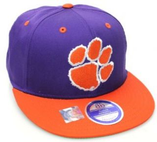 Clemson Tigers Flat Bill Snapback Hat Cap Purple Orange