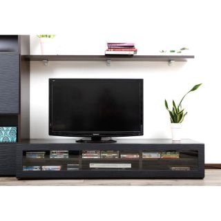 Miliboo   Meuble TV design lumineux 1.89 m chocolat et noir SYMBIOSIS