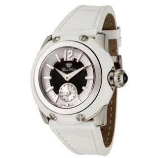 Glam Rock Womens Palm Beach White Patent Leather Watch