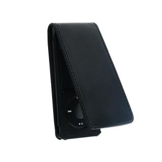 Eforcity Black Leather Case for iPod Nano Gen5
