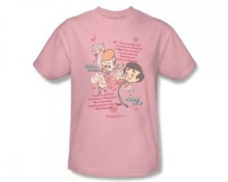 I Love Lucy   Rumba Dance Adult T Shirt In Pink Clothing