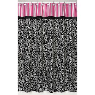Pink and Black Madison Shower Curtain