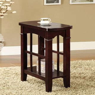 Warm Cherry Finish Side Slats End Table