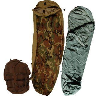 3pc. Us Military Modular Sleeping Bag System Goretex Bivy