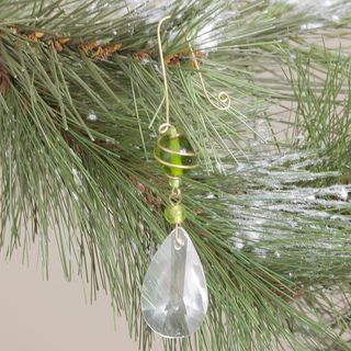 Green Glass Crystal Hanging Ornament (India)