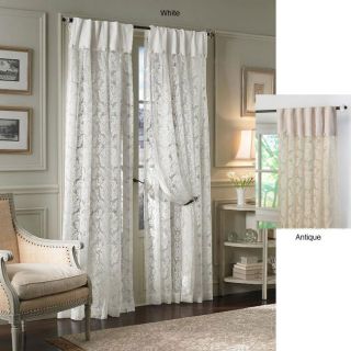Damask Lace Inverted Pleat 95 inch Curtain Panel Pair