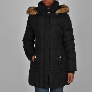 MICHAEL Michael Kors Womens Faux Fur Detachable Hood Coat