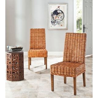 St. Thomas Indoor Wicker Honey Side Chairs (Set of 2)
