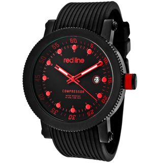 Red Line Mens Compressor Black Silicone Watch