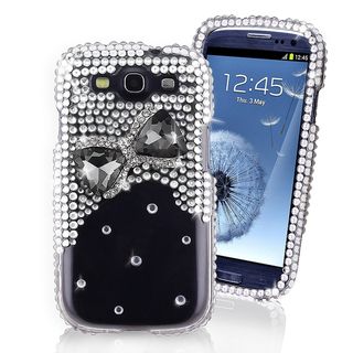 BasAcc Silver/ Black Bow Diamond Case for Samsung Galaxy S III i9300