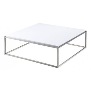 Table basse laqué blanc carrée 90 cm Kenza Id…   Achat / Vente