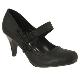 Riverberry Womens Rogue Black Bow detail Mary Jane Heels