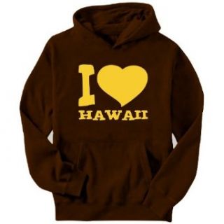 I Love Hawaii Mens Hoodie Clothing