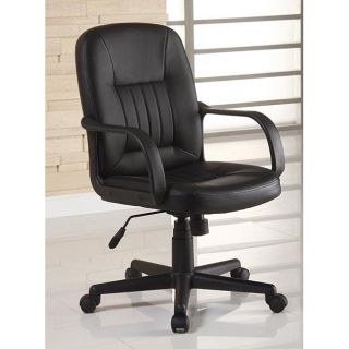 Ergonomic Black Leather Executive Office Chair
