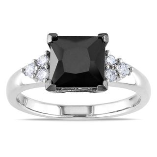Miadora Sterling Silver Cubic Zirconia Engagement Ring