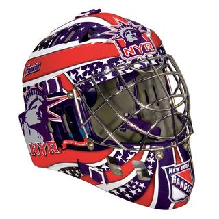 Franklin NHL Team New York Rangers SX Comp GFM 100 Goalie Face Mask