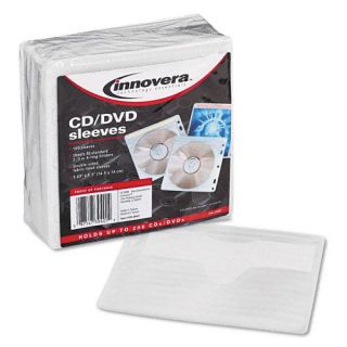 Innovera Fabric Lined Disc Sleeves for Ring Binders (Pack of 100