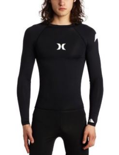 Hurley Mens One and Only Long Sleeve Rashguard Clothing