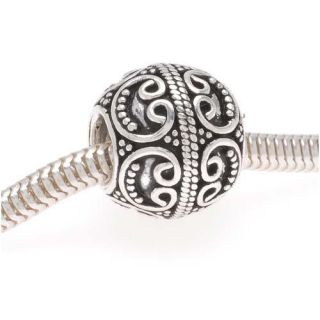 Beadaholique Sterling Silver 12.5 mm Round Ornate Filigree Bead (Pack