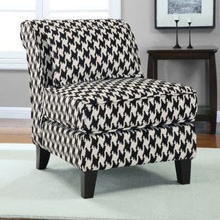 Black and White Houndstooth Grande Slipper Chair