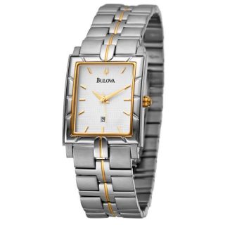 Bulova Mens Two tone Stainless Steel Quartz Watch