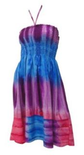La Leela Multicolor Partywear Halter Tube Dress Clothing