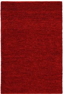 Hand woven Shaggy Red Wool Rug (8 x 106)