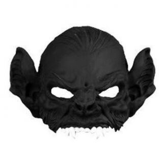 Adult Bat Demon Black Halloween Costume Half Mask
