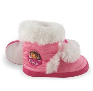 Explorer Toddler Pink Boot Slippers with Faux Fur Trim   Sz 5/6 Shoes