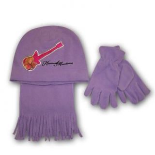 Disney Hannah Montana Girls Purple Fleece Hat, Scarf and