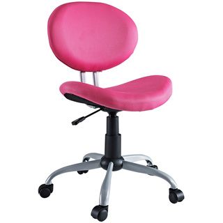 Comfort Groove Swivel Pink Mesh Task Chair
