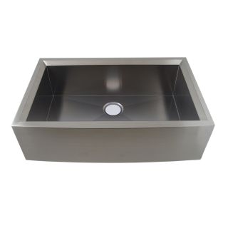 Water Creation Zero Radius Single Bowl Stainless Steel Kitchen Sink
