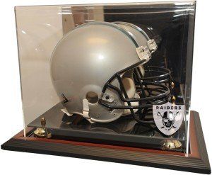 Oakland Raiders Zenith Helmet Display, Brown Sports