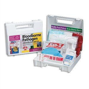 23 piece Bloodborne pathogen bodily fluid spill kit