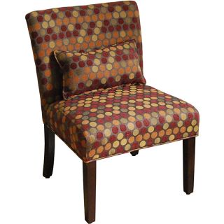 Dot Fabric Accent Chair with Pillow