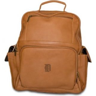 MLB Detroit Tigers Tan Leather Large Computer Backpack