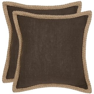 Sweet Serona 18 inch Brown Decorative Pillows (Set of 2)