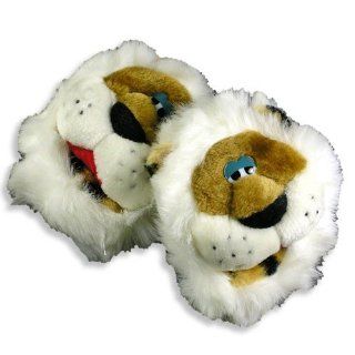 and Toddler Boys Tiger Slippers, Ivory, Brown 11886 Small Shoes