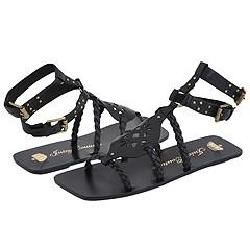 Juicy Couture Jackie Black Soft Vacchetta Sandals