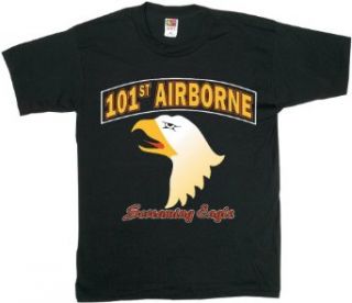 101st Airborne Eagle Looking Left   Air Force   Tee, Black