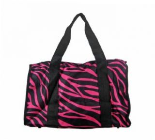 19 Inch Black and Burgundy Zebra Duffle Bag Clothing