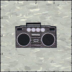 Novelty Patch   Boombox Stereo Logo Clothing