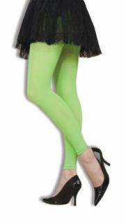 80s Neon Green Footless Tights Costume Accessory
